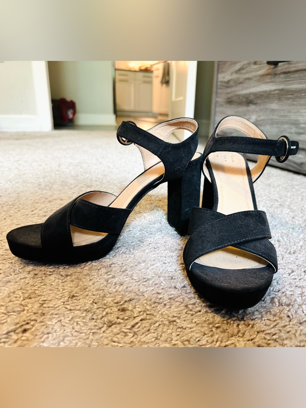 A New Day Target Black Platform Block Low Chunky Heels